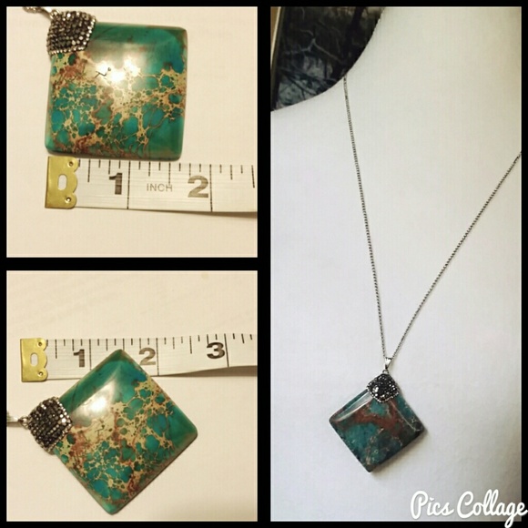 Stainless Steel Sea Sediment Jasper Necklace - Picture 4 of 8